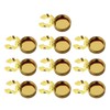 BOGEEL 10 Pieces Brass Round Cuff Button Cover Cuff Links