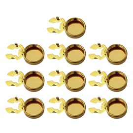 BOGEEL 10 Pieces Brass Round Cuff Button Cover Cuff Links for Wedding Formal Shirt Mens Formal Button Covers Imitation Cufflinks