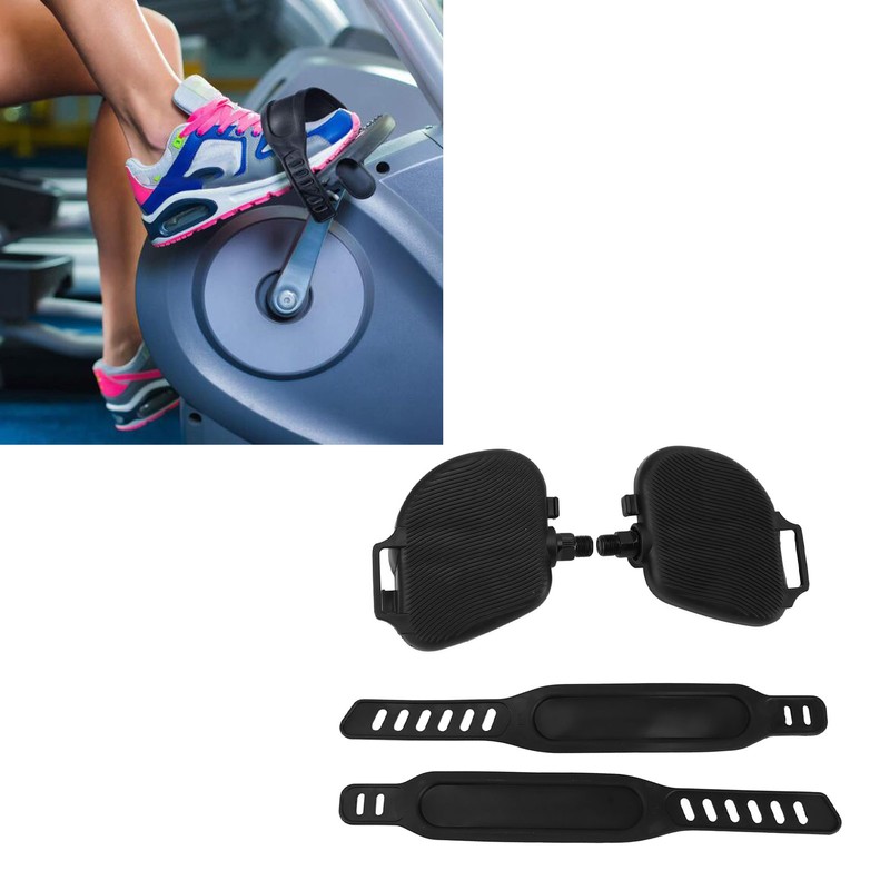 1Pair Exercise Bike Pedals Anti Slip Strip Pattern Portable Exercise