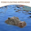 Cabilock Hippo Decoration Resin Floating Pond Statue Hippo Sculpture Outdoor