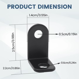 X-STYLE Angle Bracket, L-Shaped Metal Corner Support, Shelf Bracket, For Furniture, Shelves, M5 M6, Fog Light, Stay, Hardware, Work Light, Mounting Stay, Work Light, Fixed Stay, L Shape, 2 Pieces