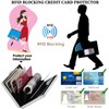 BONSYL Credit Card Holder, Slim RFID Blocking Card Holder Wallet,