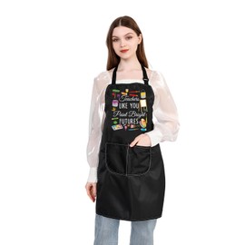 BDPWSS Art Teacher Apron With Pockets Teachers Like You Paint Bright Future For Art Teacher Appreciation Gift Art Lover Gift (Teachers Future AP)