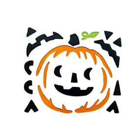 Halloween Reusable Gel Window Clings ~ Create Your Own Jack-o-Lantern (21 Clings, 1 Sheet)