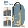 Casavilla LED Kitchen Faucet, Brushed Gold Kitchen Faucet with Soap