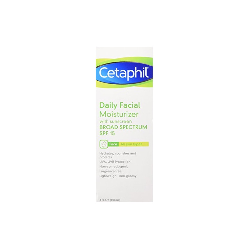 Cetaphil Daily Facial Moisturizer, SPF 15, Fragrance Free, 4 Oz