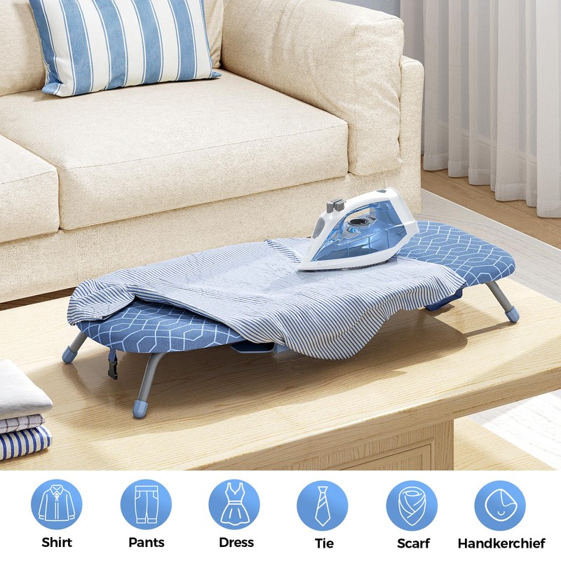 APEXCHASER Ironing Board Small with Iron Holder, Tabletop Small Iron