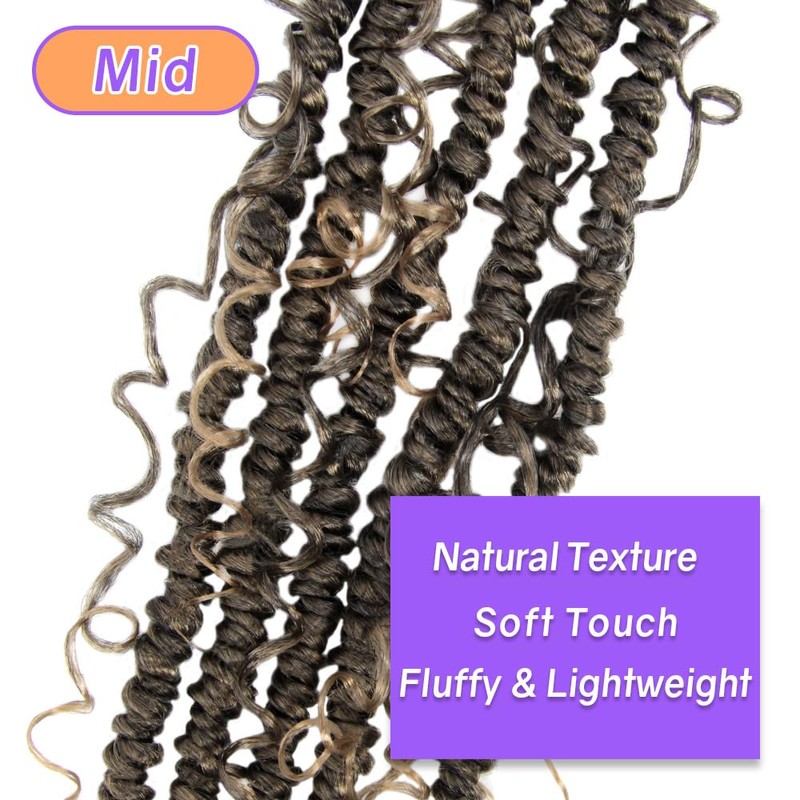 Boho Crochet Passion Twist Hair Pre looped 14 Inch 8