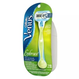 For Gillette Gillette Venus Women's Razor Blades Refill Cartridges Embrace Smooth Green 2 ct