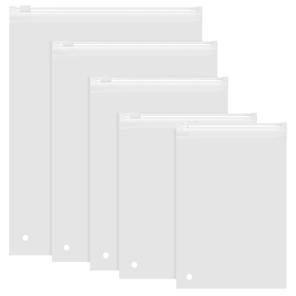 PATIKIL Frosted Zipper Bags, 25 Pack Resealable EVA Clothes Packaging