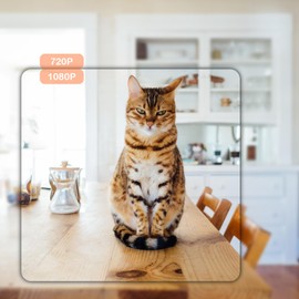 XCOUI Security Camera Indoor, Nanny Cam with 1080P HD Motion Detection WiFi Real-Time Mini Cameras with 5-Port Charger, Surveillance Cams for Home Office