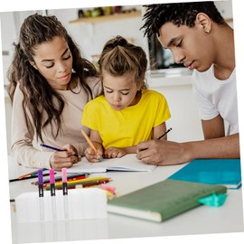 STOBOK 4pcs Marker Storage Box Desktop Pen Organizer Plastic Pencil Organization Plastic Pen Holder