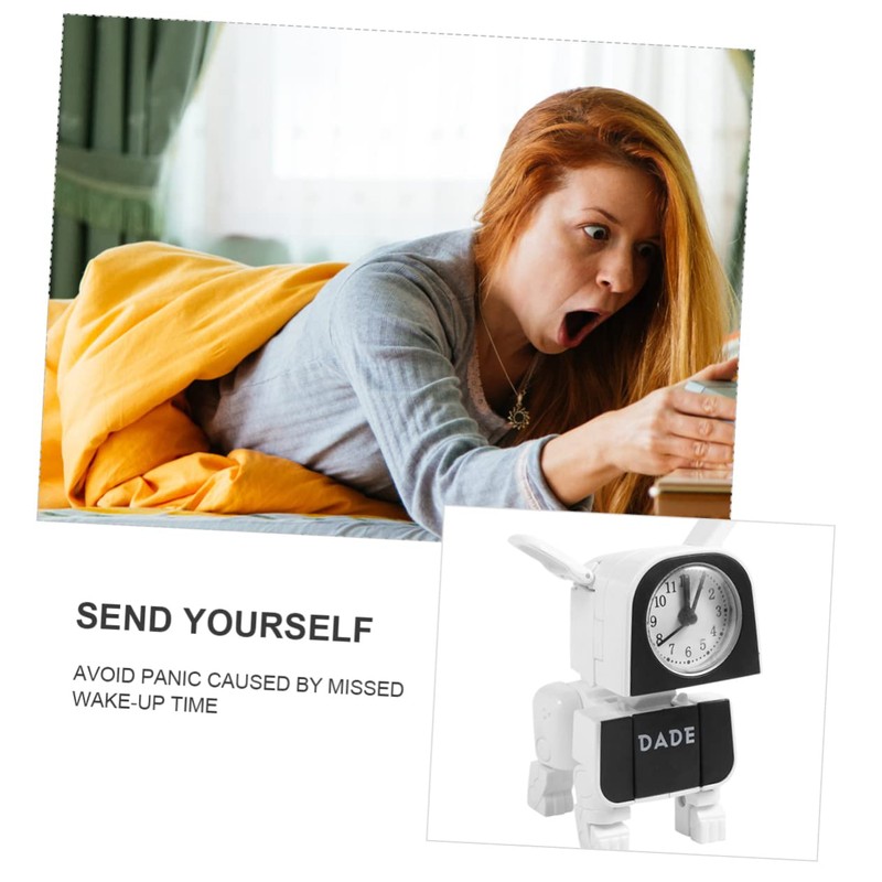 Mobestech Robot Dog Shaped Electronic Alarm Clock Multi-Functional Desk Clock