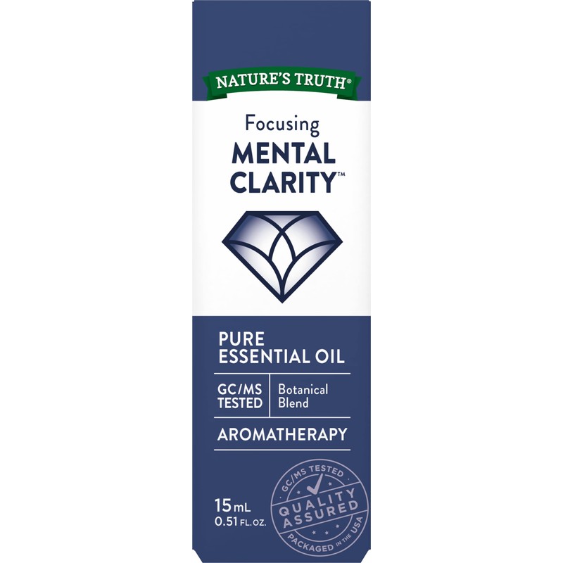 Nature's Truth Essential Oil, Mental Clarity, 0.51 Fluid Ounce, Clear