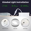 KnLnny Ware Eyeball Recessed Lighting 4 Pack, Ajustable Gimbal Recessed