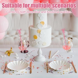 Cocktail Stirrers with Bow, Pack of 30 Pink Acrylic Drink Stirrers, Cocktail Stirrers for Birthday, Wedding, Holiday and Party Decoration