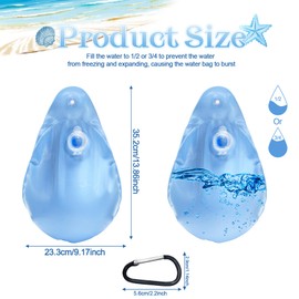 TZEKING Poolabdeckung Gewichte,12 Stück Pool-Wasserbeutel,Pool Beschwerungssack,Winter Pool Abdeckplane Beschwerungssack,Pool Wandtaschen,Schwimmbadabdeckung Hängende Tasche,für Poolabdeckung