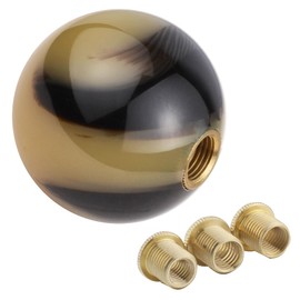 Padaodao Resin Gear Knob Round Lever Stick Shifter Car Shift Handle for Most Manual Transmissions Vehicle SUV Trucks, Brown Black Gradient