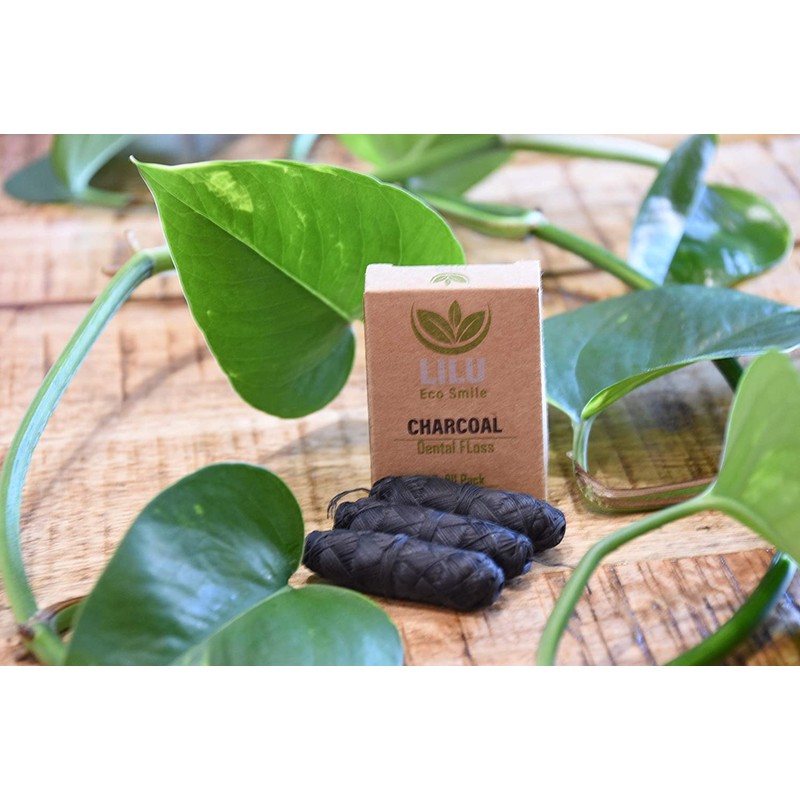 Organic Vegan Bamboo Charcoal Dental Floss X 3 Refill Pack