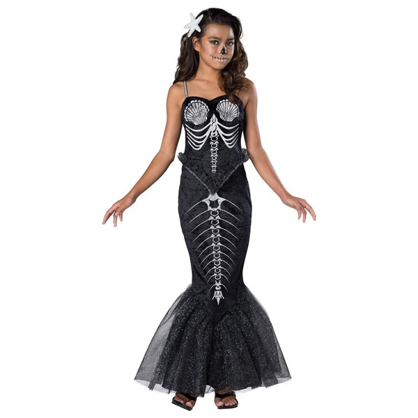 Fun World Girl's Skeleton Mermaid Costume Large
