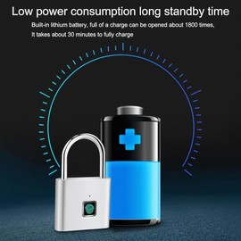 2 Pcs Mini Smart Fingerprint Pet Padlock, Advanced Pet Security Door Locks with Fingerprint Identification - Pet Theft Protection, Convenient Keyless Entry, Long-lasting USB Rechargeable Battery Life - Perfect for protecting pet suitcases and luggage - C