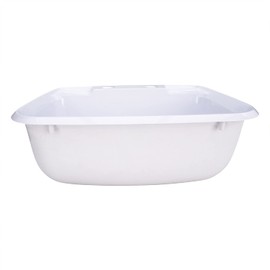RecPro Rectangle RV Bathroom Sink | White | Single Bowl Lavatory Sink | Camper Sink | Plastic