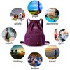 EXEREDGE Drawstring Backpack for Women Men Sport Gym Bag Water