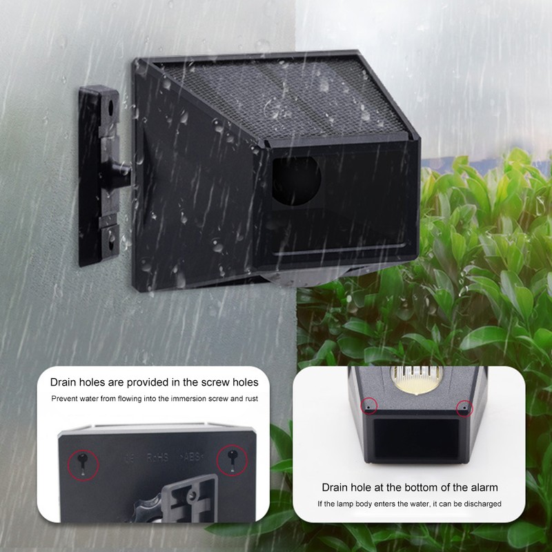Solar Alarm Light with Motion Detector Outdoor Solar Strobe Light