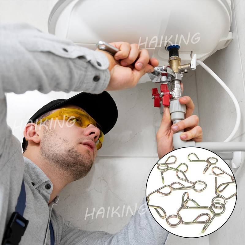 HAIKING Spring Hose Clamps, 10 PCS Fuel Line Hose Clips