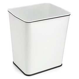 Polder 7 Gallon, Undersink, No Skid Rubber Base, Brushed Stainless Finish Trash Can, 13.5” x 11” x 15.25”H