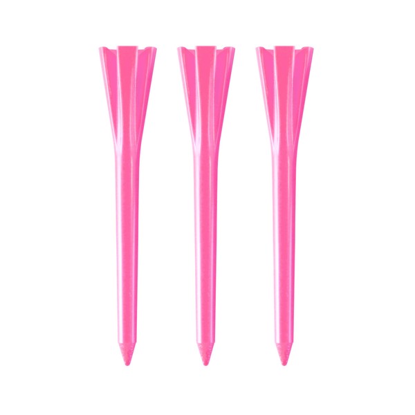 IZZO Golf Plastic Golf Tees, 3.25 Inch, Neon Pink