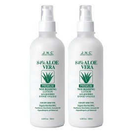 JNC Aloe Vera 84% Aloe Vera Premium Nourishing Lotion, 180ml, 2 pieces / JNC 알로에베라 84%알로에베라 프리미엄 나리싱로션, 180ml, 2개