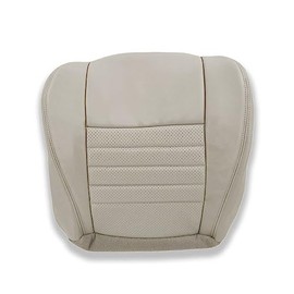 Compatible with 1999 2000 2001 2002 2003 2004 Ford Mustang GT Convertible Genuine Leather Perforated Seat Cover, Fits Both Driver or Passenger Bottom (Oxford White)