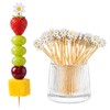 50Pcs Daisy Cocktail Picks 12cm Flower Cocktail Toothpicks Bamboo Daisy