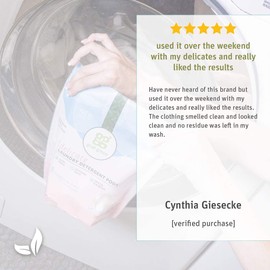 Grab Green Natural Delicate Wash Laundry Detergent Pods, Unscented/Free & Clear, 60 Loads, Fragrance Free, 600g (1lb 4Oz)