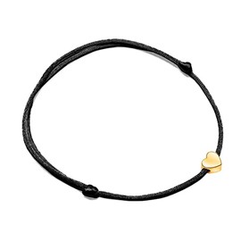 MARLION JEWELS Bracelet for women made of cord with heart/star. Gold-plated / silver-plated surgical steel, women's bracelet, ideal for Valentine's Day and Mother's Day, gift, birthday... jewellery