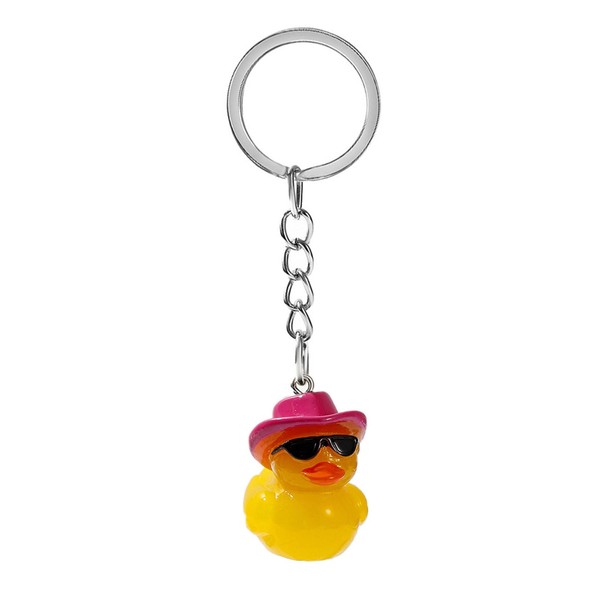 Yjcnelcr Cute Duck Keychain with Hat Keychains for Women Cute