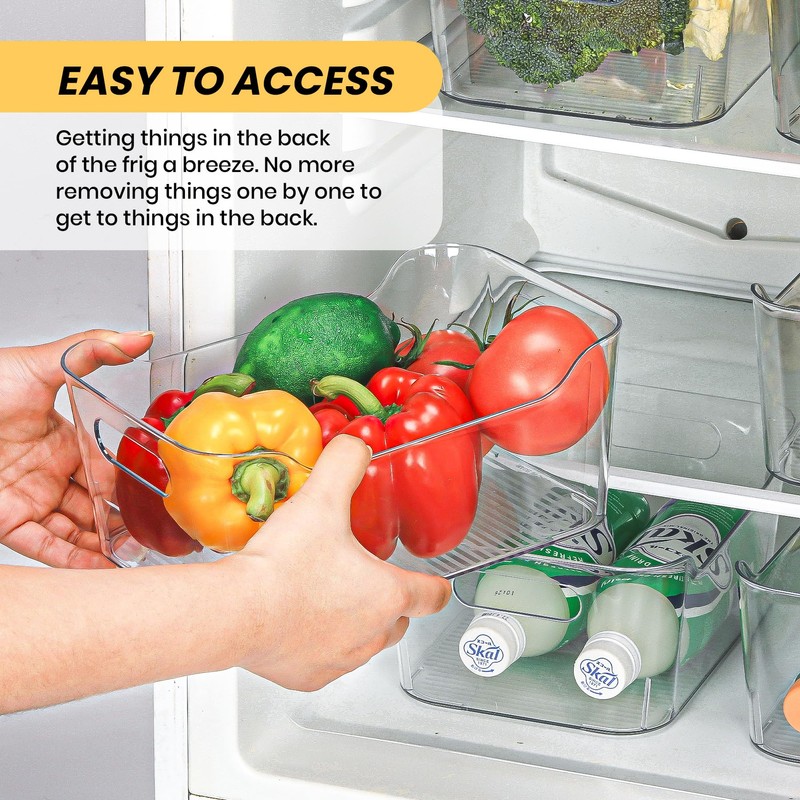CiWiVOKi Clear Plastic Storage Bins, Set of 12, Multi-Use Organization