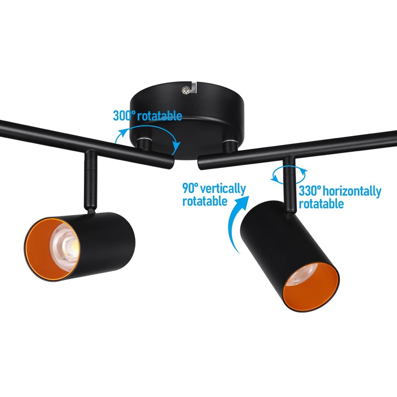 LEONLITE 36W 5CCT LED Track Lighting Fixtures Ceiling Dimmable, 4