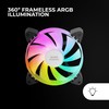 MARSGAMING MF-3A, Kit 3x FDB Ultra Quiet Fan ARGB Rainbow