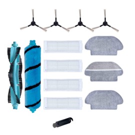 JoyBros Accessories Replacement Parts for Vacuum Mop 2S Vacuum Mop Pro 4 Wipes 2 Main Brushes, 4 Side Brushes, 4 Filters, 1 Roller Cover, 1 Tool STYTJ02YM XMSTJQR2S
