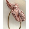Girls' Sequin Bow Hair Band, Champagne Gold