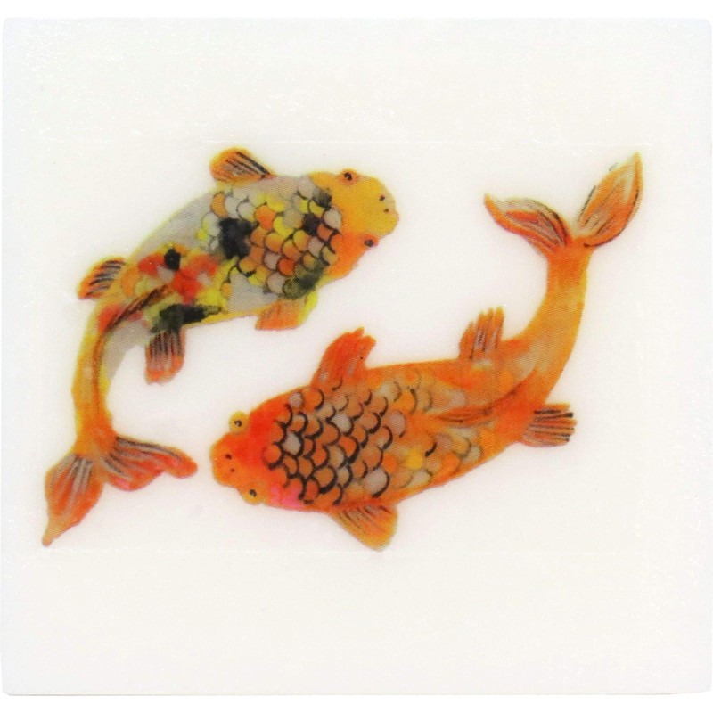 Black Cherry Scented Glycerin Soap with Koi Fish Design