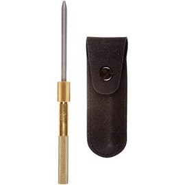 EZE-LAP 3-1/4" x 1/4" Diamond Round Sharpener in Brass Handle