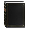 Pioneer Photo Albums 3-Ring Bound Black Leatherette Cover with Gold