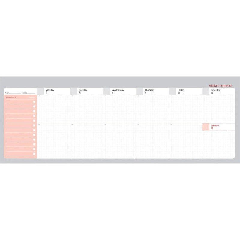 Paperian Brilliant Weekly Scheduler Desk Pad Planner 60 Sheets Blue