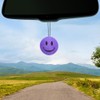 HappyBalls Happy Purple Smiley Face Car Decor Rear-View Mirror Hanging