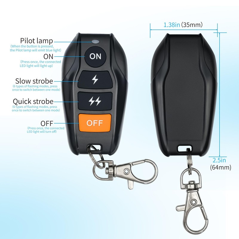 Wiring Harness Remote Control Switch with 3 Pin Connectors Control