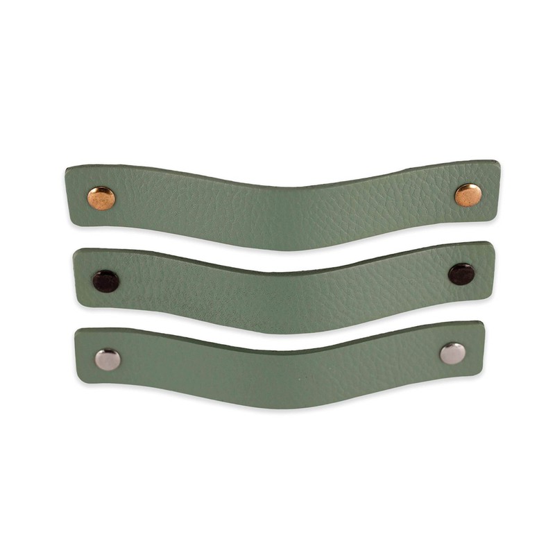 Brute Strength - Leather Handles for Furniture - Pale Green
