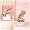 MEIEST Falls Building Blocks Rotating Music Box Set,Candy Flower Bonsai